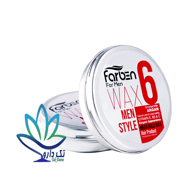 واکس مو فوق قوی فاربن شماره 6 مخصوص آقایان حجم 150 میل